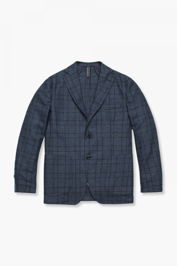 울 캐시미어 깅엄 체크 테일러드 자켓 3F99201308792