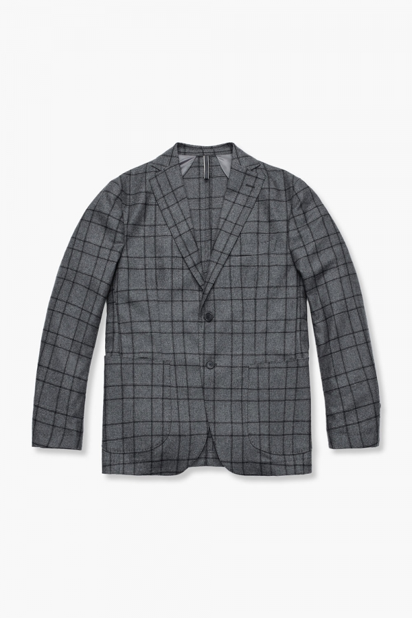 울 캐시미어 깅엄 체크 테일러드 자켓 3F99201308761