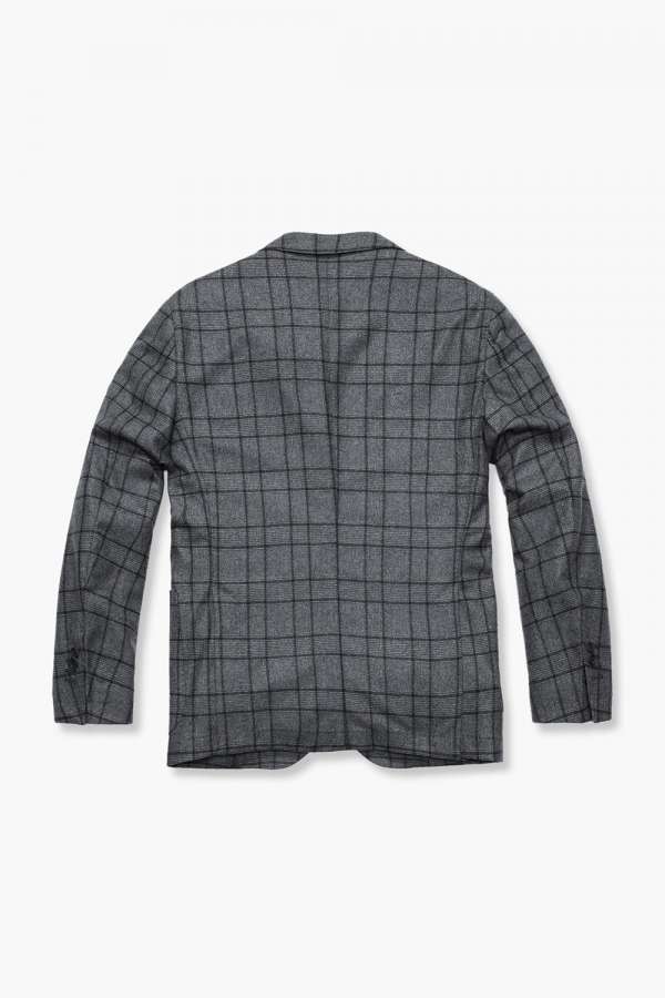 울 캐시미어 깅엄 체크 테일러드 자켓 3F99201308761