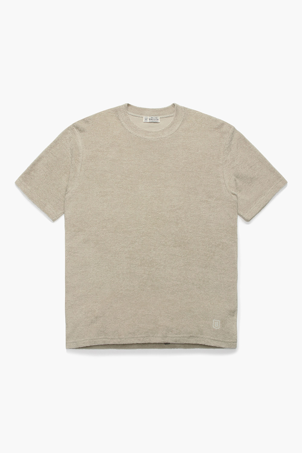 코튼 사이드 B 로고 251 베이지 반소매 티셔츠