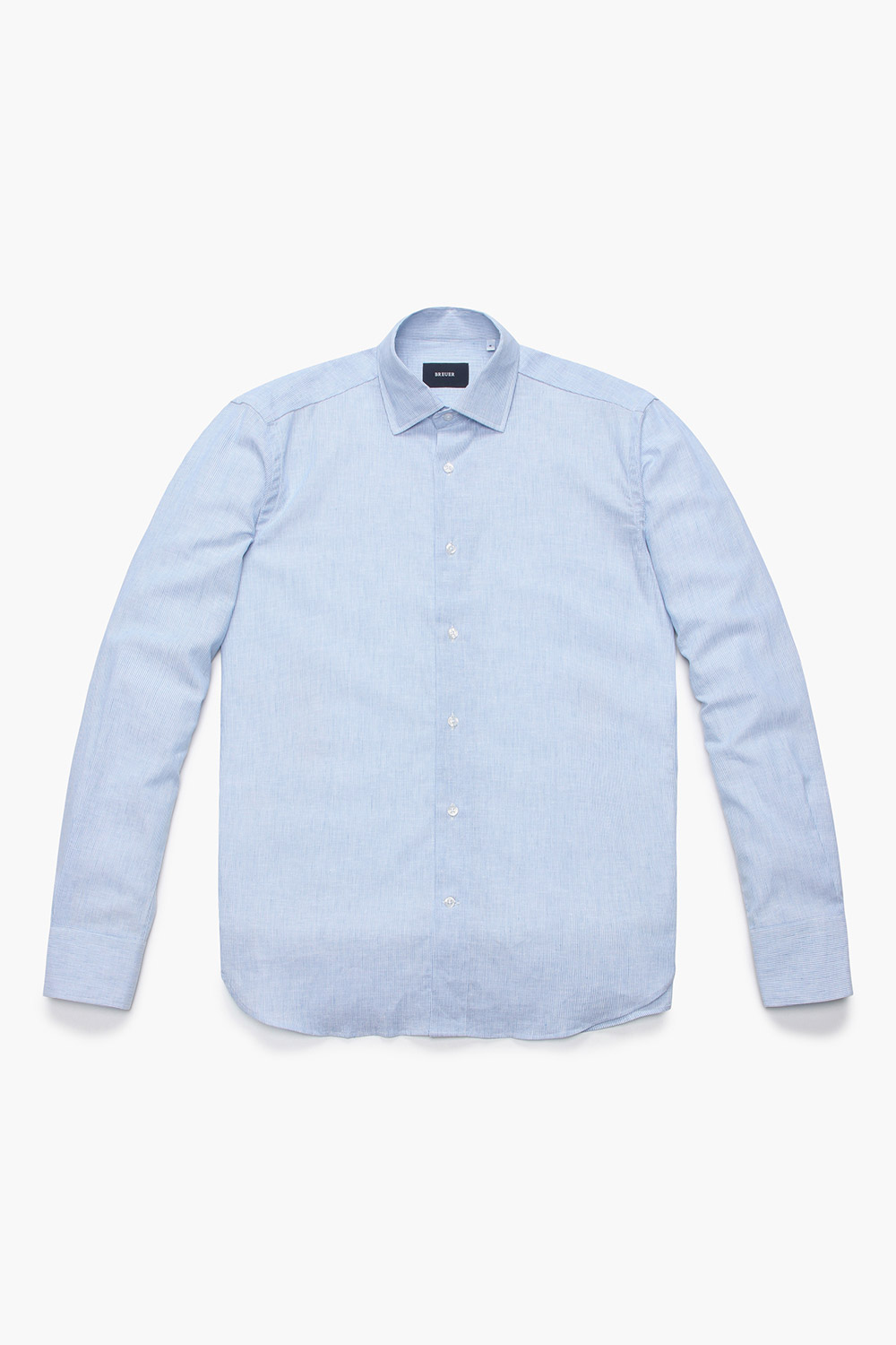 린넨 혼방 스트라이프 802 라이트블루 셔츠