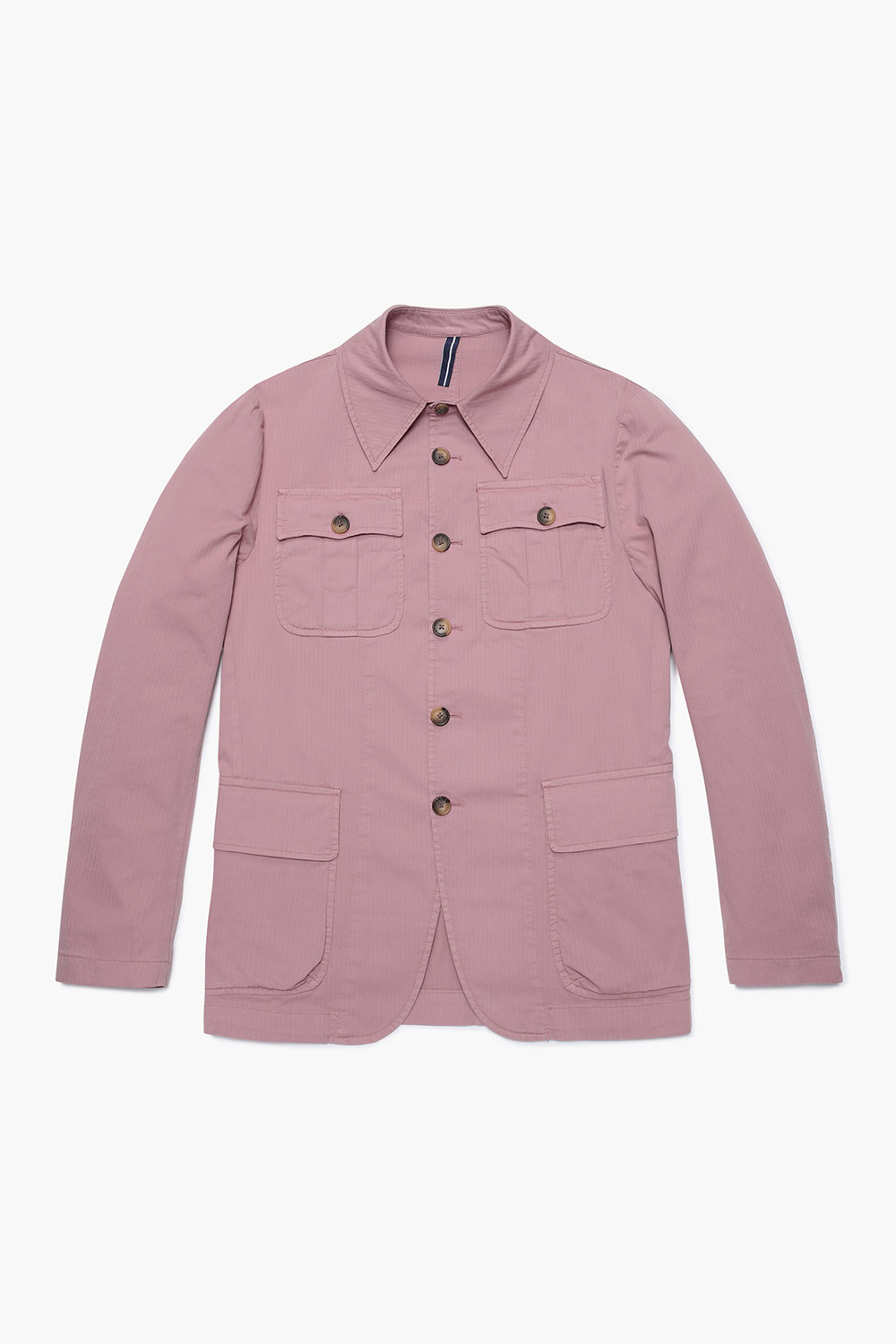 코튼 빅버튼 포켓 901 핑크 하프 코트