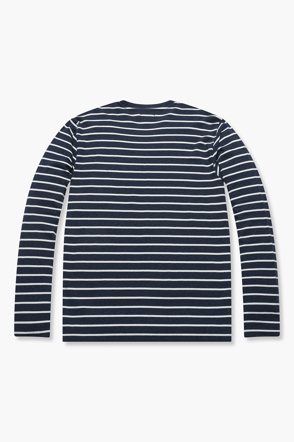 코튼 스트라이프 크루넥 103 다크네이비 긴소매 티셔츠
