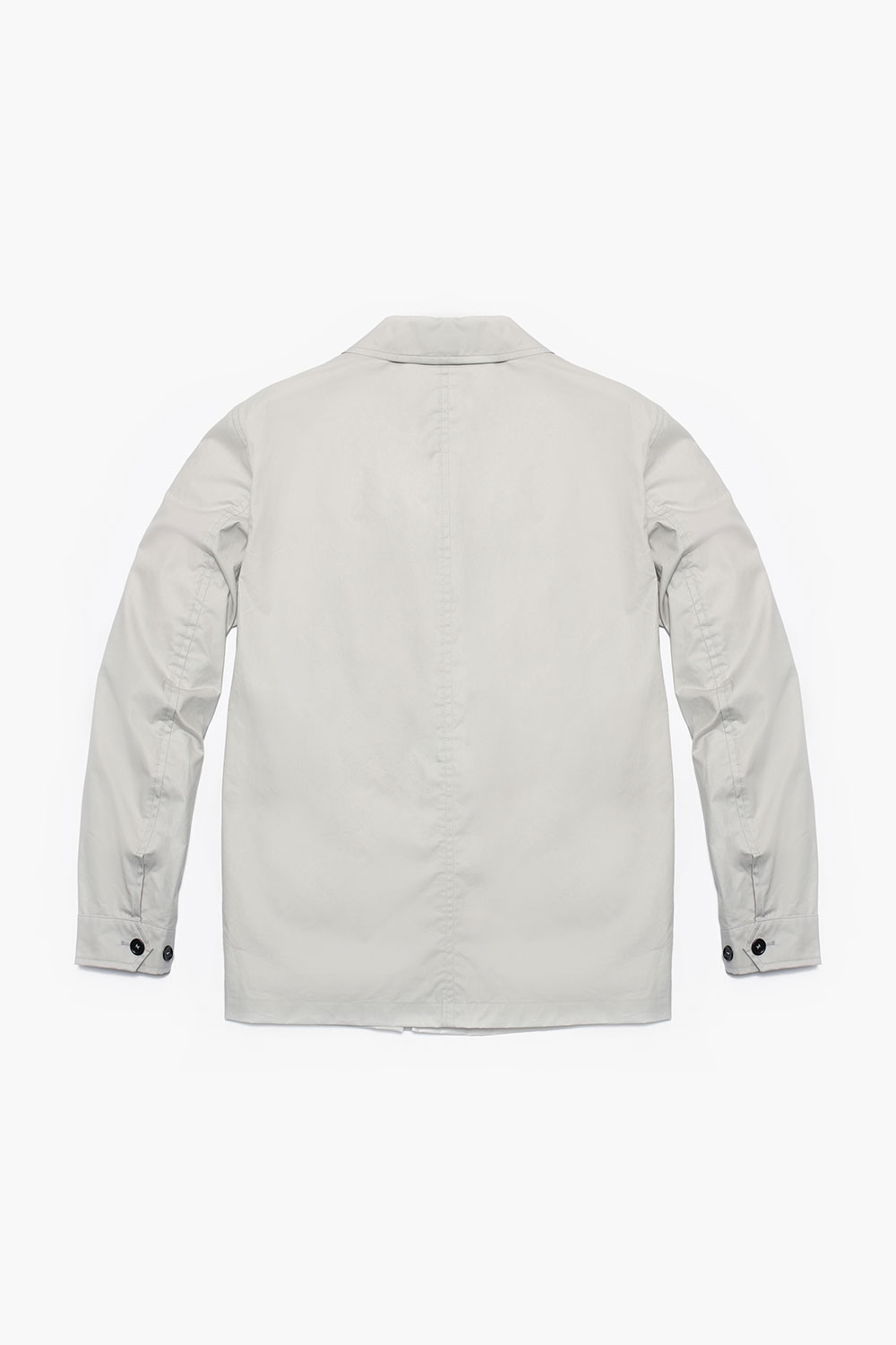 왁스 코튼 빅버튼 포켓 805 화이트 하프 코트