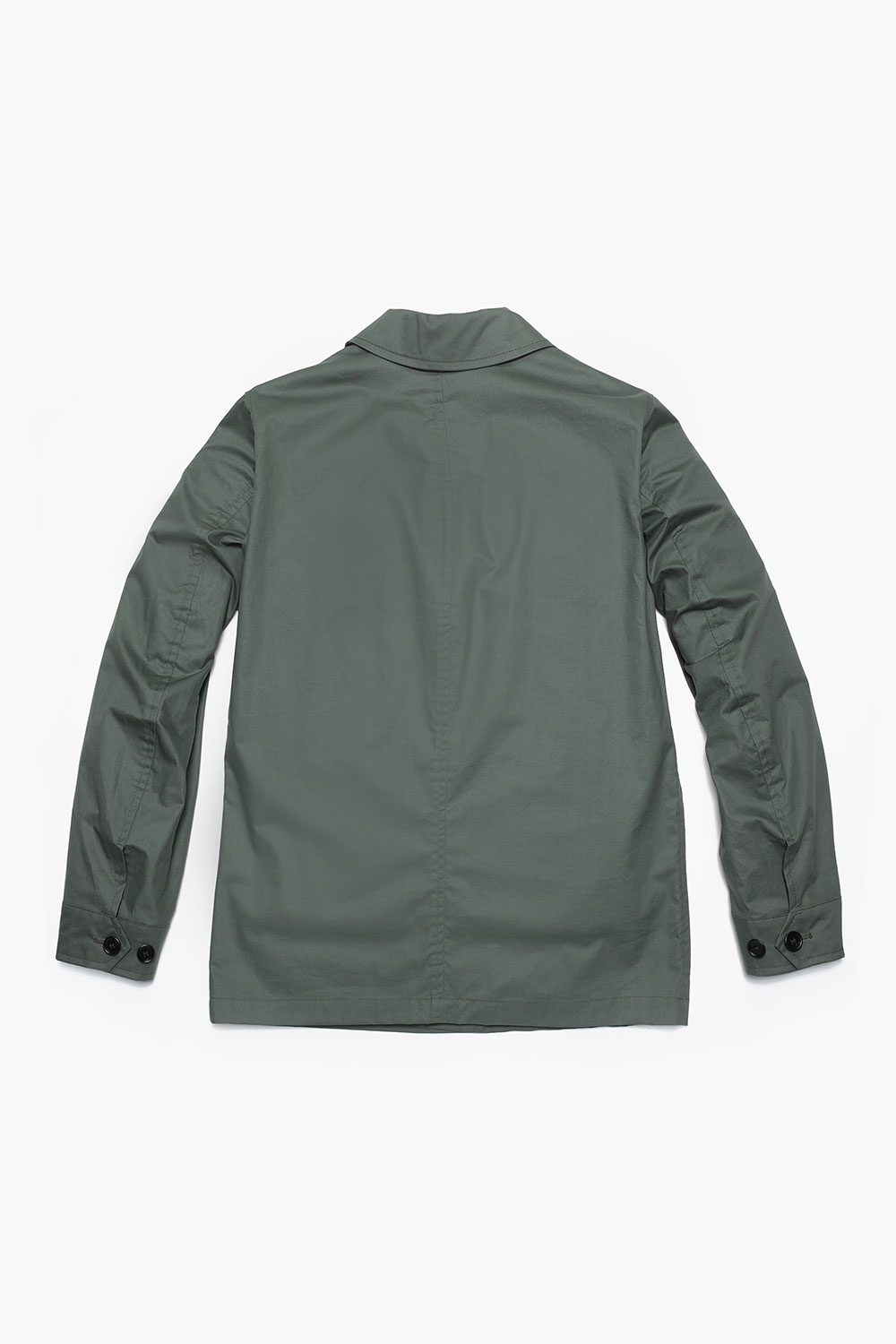 왁스 코튼 빅버튼 포켓 805 블루그린 하프 코트