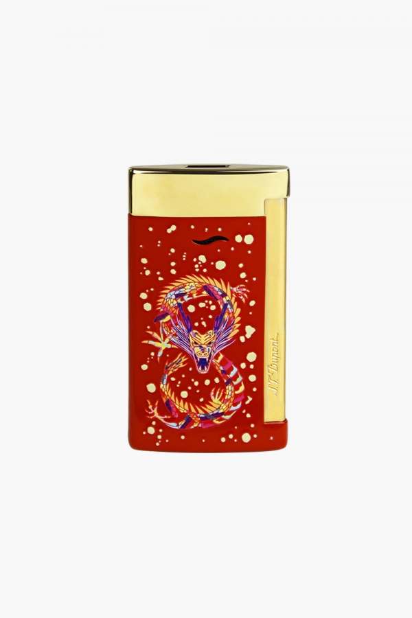 24 드래곤 슬림7 라이터 버건디/골드 CA27776Z